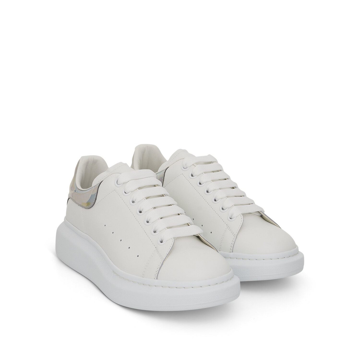 ALEXANDER McQUEEN Sneakers in White/Silver