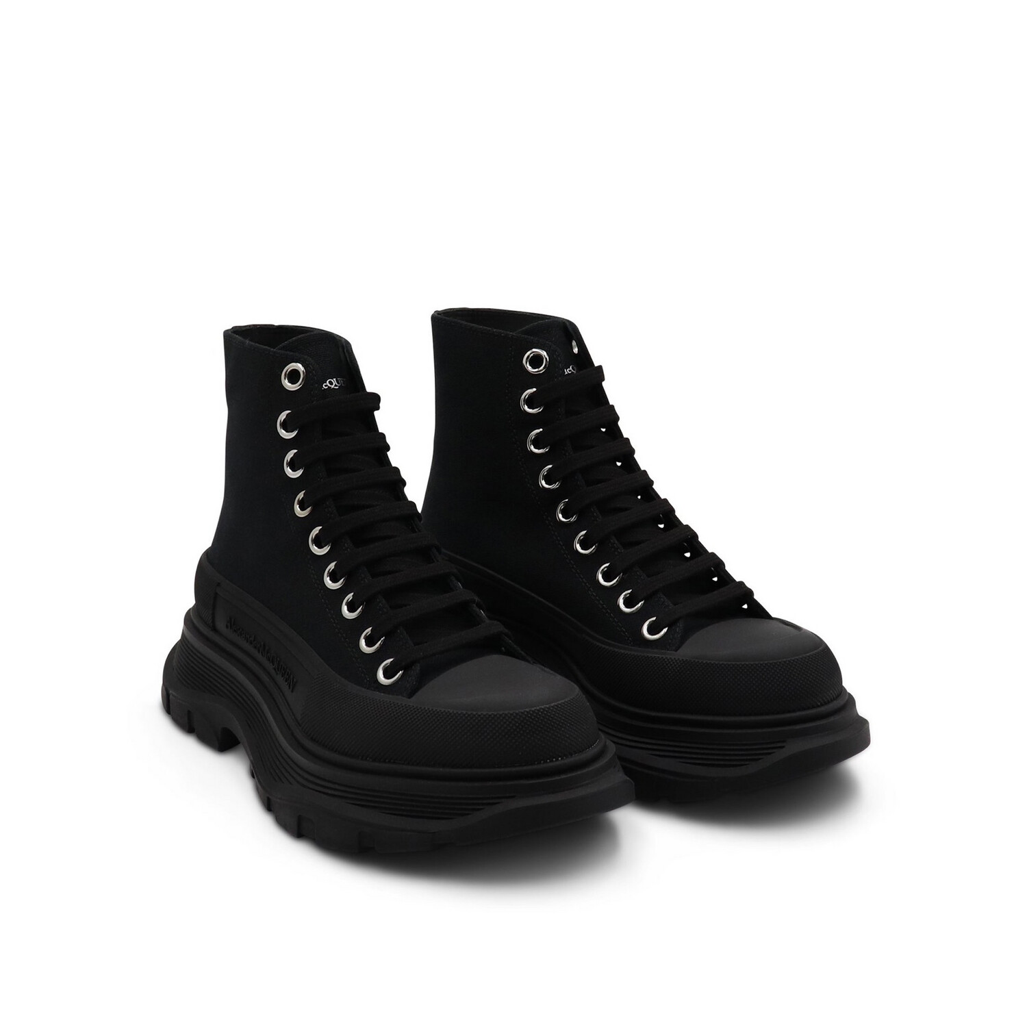 ALEXANDER McQUEEN
Tread Slick Canvas Boot in Black/Black