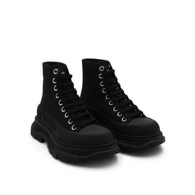 ALEXANDER McQUEEN
Tread Slick Canvas Boot in Black/Black
