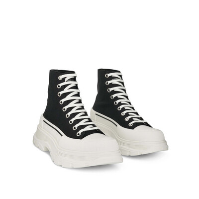 ALEXANDER McQUEEN
Tread Slick Canvas Boot in Black/White