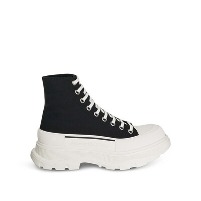 ALEXANDER McQUEEN
Tread Slick Canvas Boot in Black/White