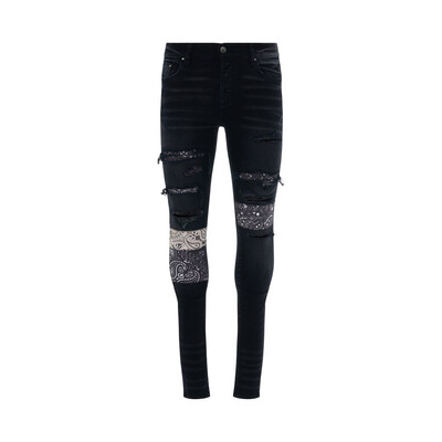 AMIRI
Vintage Bandana Artpatch Jeans in Aged Black