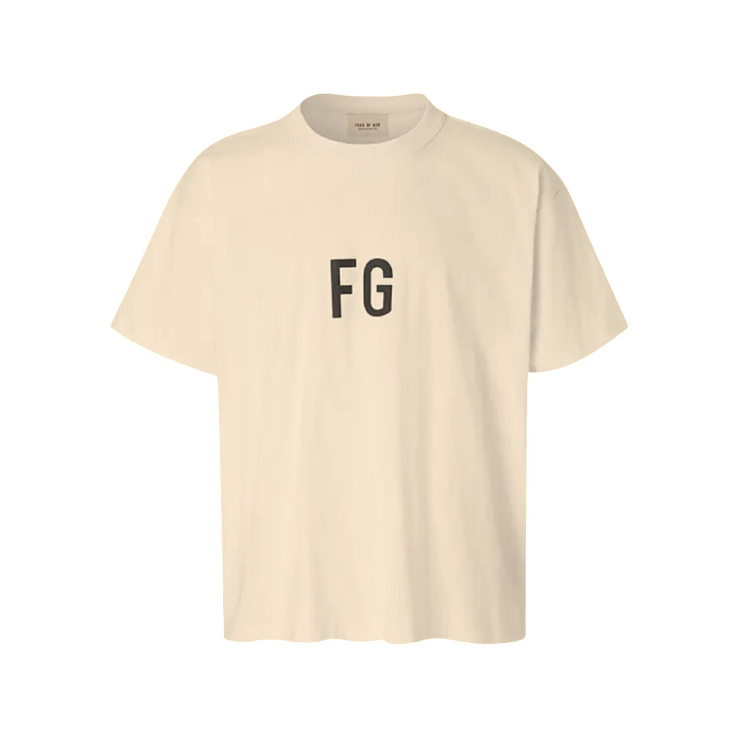 Fear Of God Reflective Logo T-shirt Cream