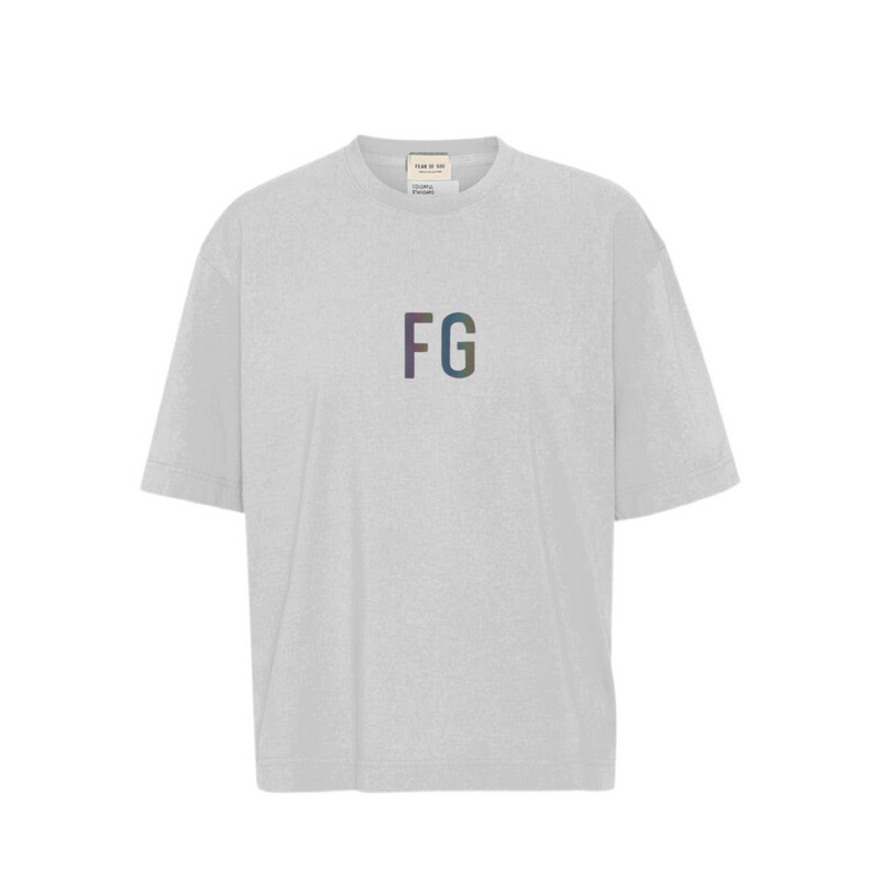 Fear Of God Reflective Logo T-shirt Grey Fear Of God Reflective Logo T-shirt Grey