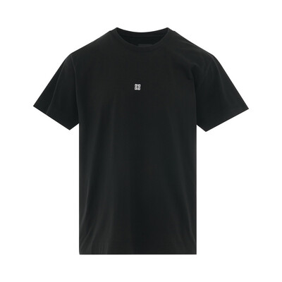 GIVENCHY 4G Logo Embroidered T-Shirt in BLACK