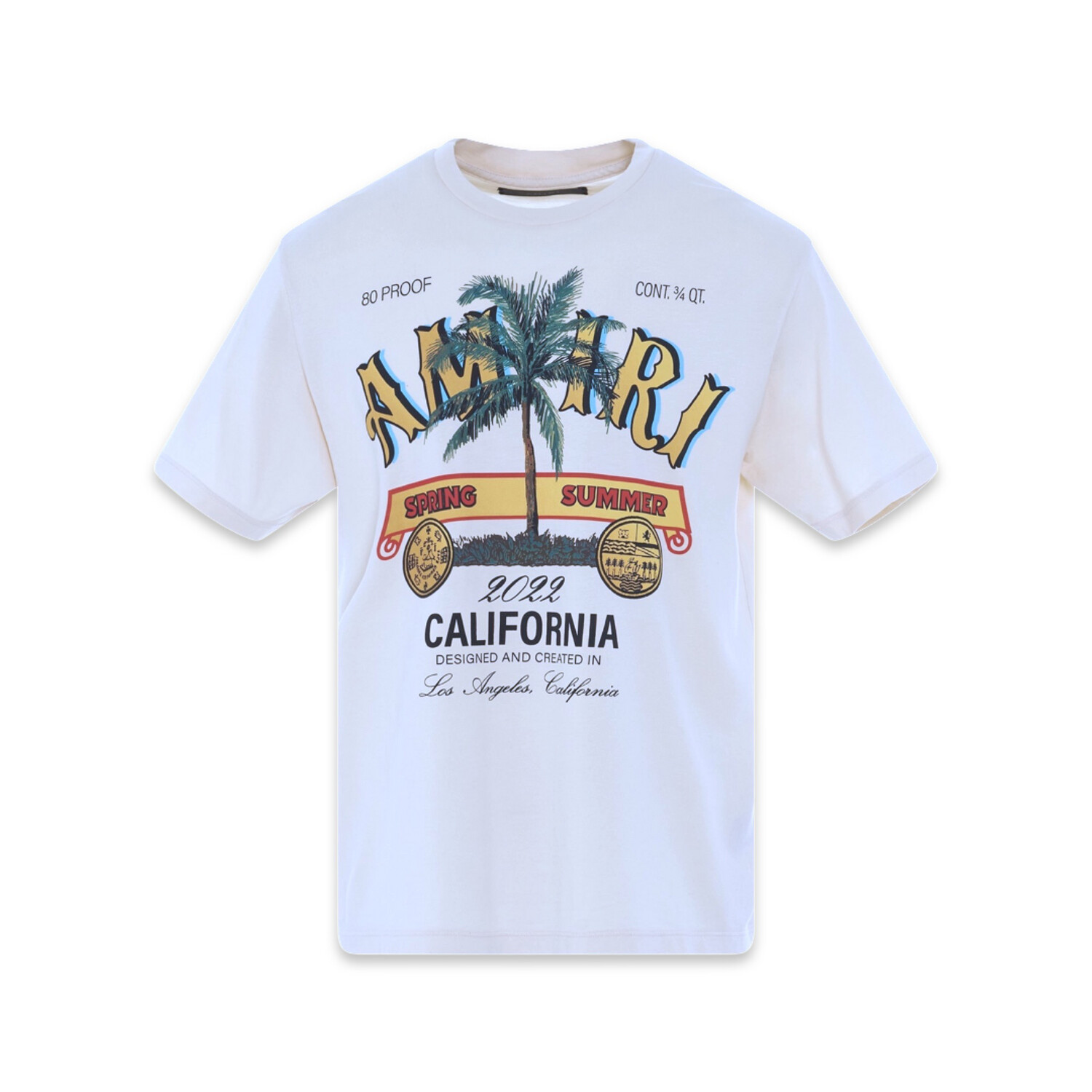 AMIRI Rum Label T-Shirt in Almond