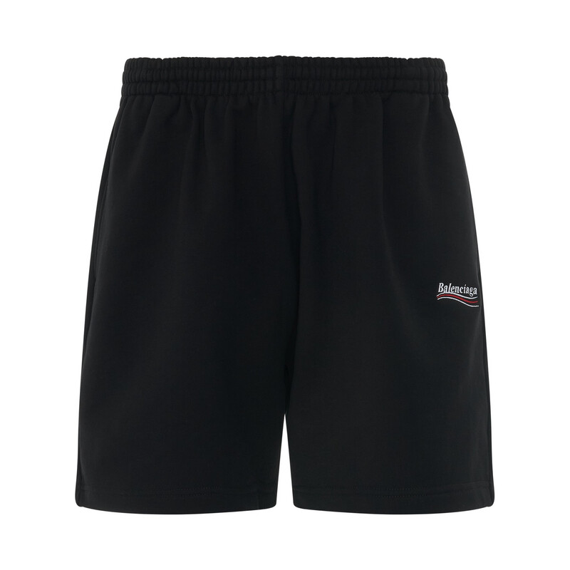 BALENCIAGA POLITICAL CAMPAIGN SWEATSHORT BLACK