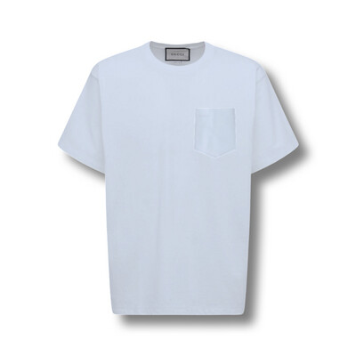 Gucci T-shirt Technical Jersey With Leather Pocket White