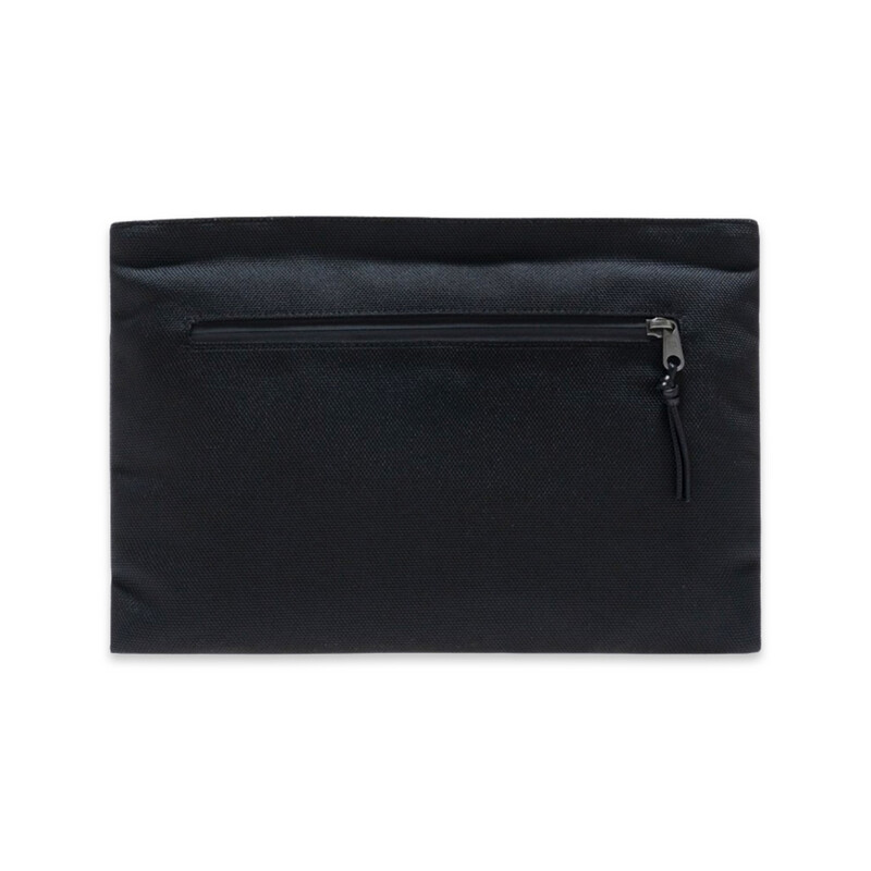 BALENCIAGA NYLON LOGO ZIP POUCH BAG BLACK &amp; WHITE