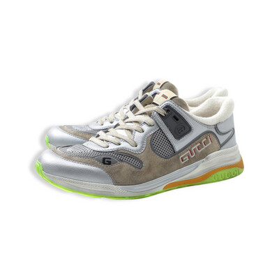 GUCCI
Silver &amp; Grey Ultrapace Sneakers In Sliver / Multi-colour