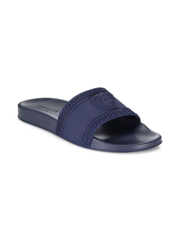 VERSACE
Medusa Cardinal Pool Slides Blue 