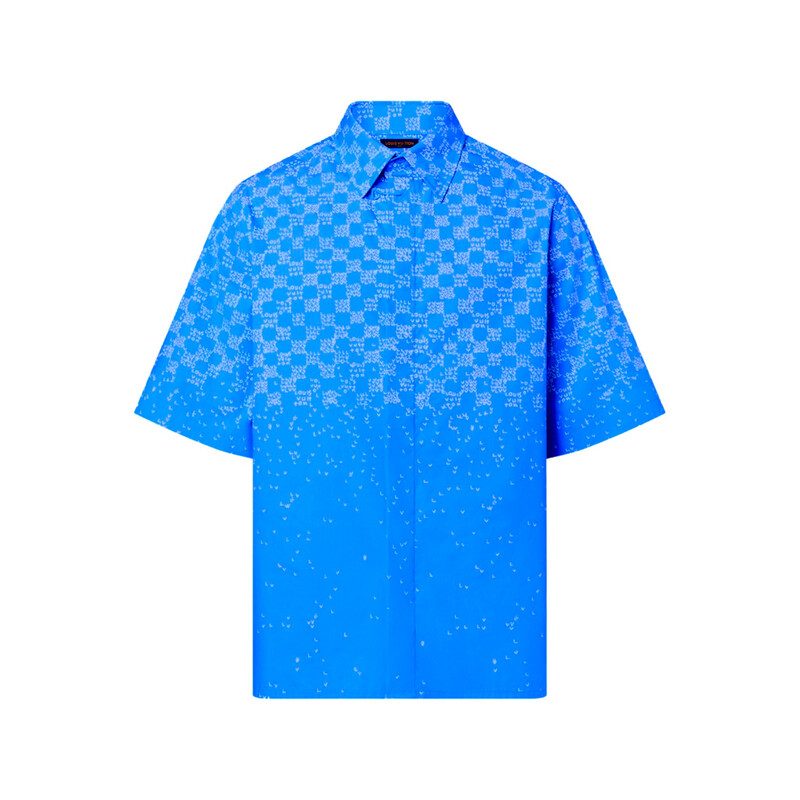 Louis Vuitton DAMIER SPREAD SHORT-SLEEVED HOOK DETAIL SHIRT Louis Vuitton DAMIER SPREAD SHORT-SLEEVED HOOK DETAIL SHIRT