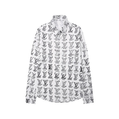 Louis Vuitton Men Placed Graphic Shirt - White