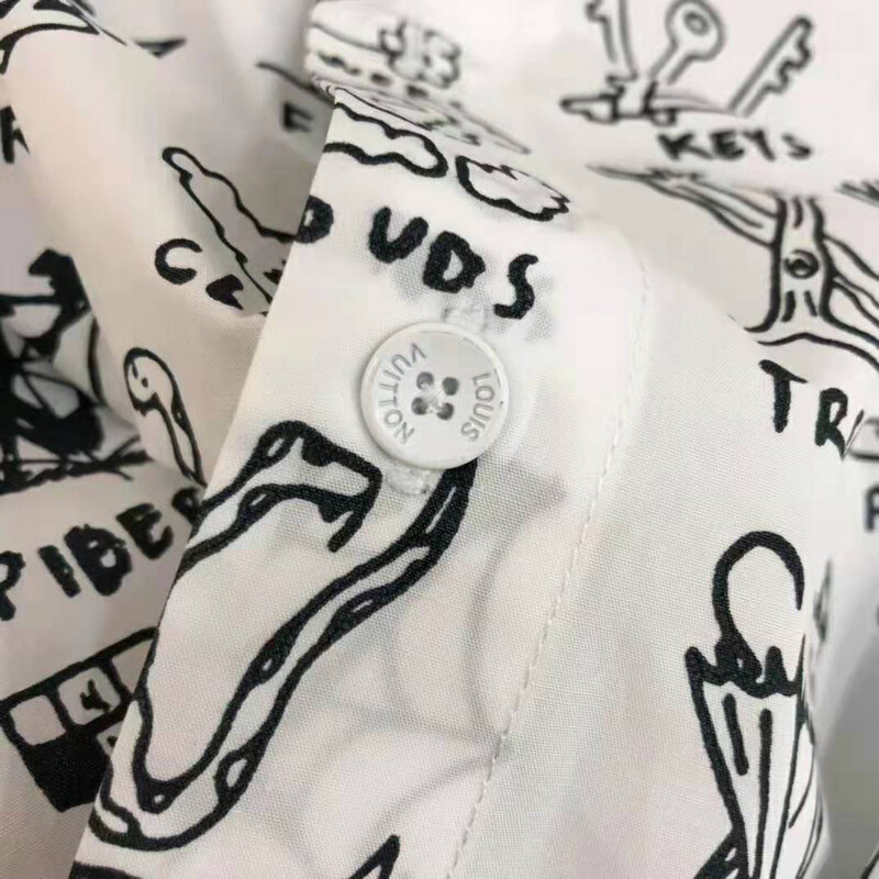 Louis Vuitton Men Placed Graphic Shirt - White