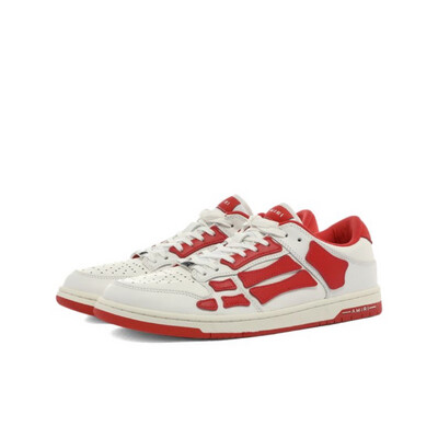 AMIRI SKEL TOP LOW SNEAKER WHITE &amp; RED