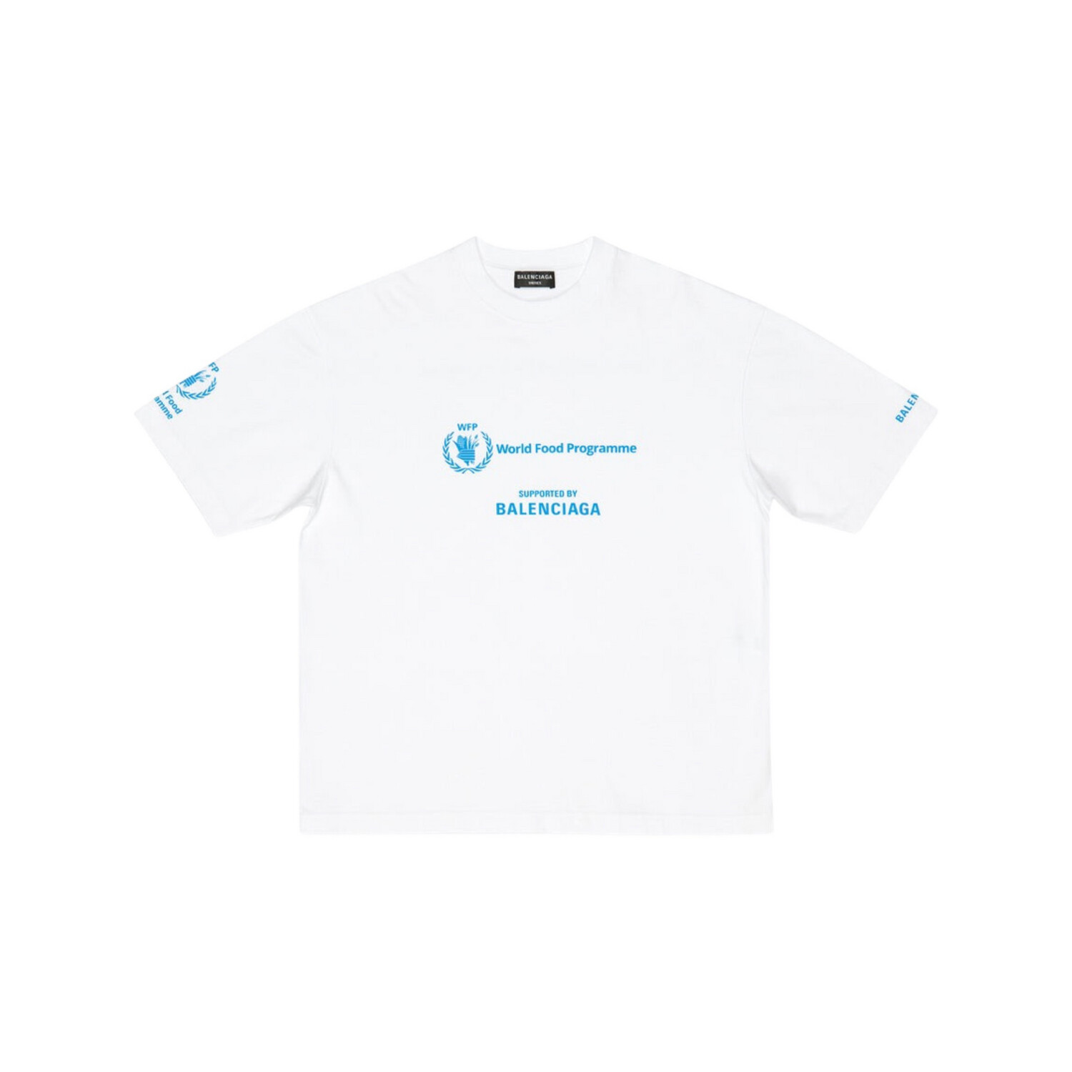 Balenciaga WFP T-Shirt in white and blue