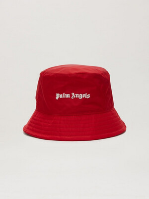 Palm Angels Chapéu Bucket Palm Angels Logo Vermelho