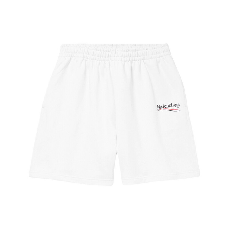 BALENCIAGA POLITICAL CAMPAIGN SWEAT SHORT
WHITE &amp; BLACk
