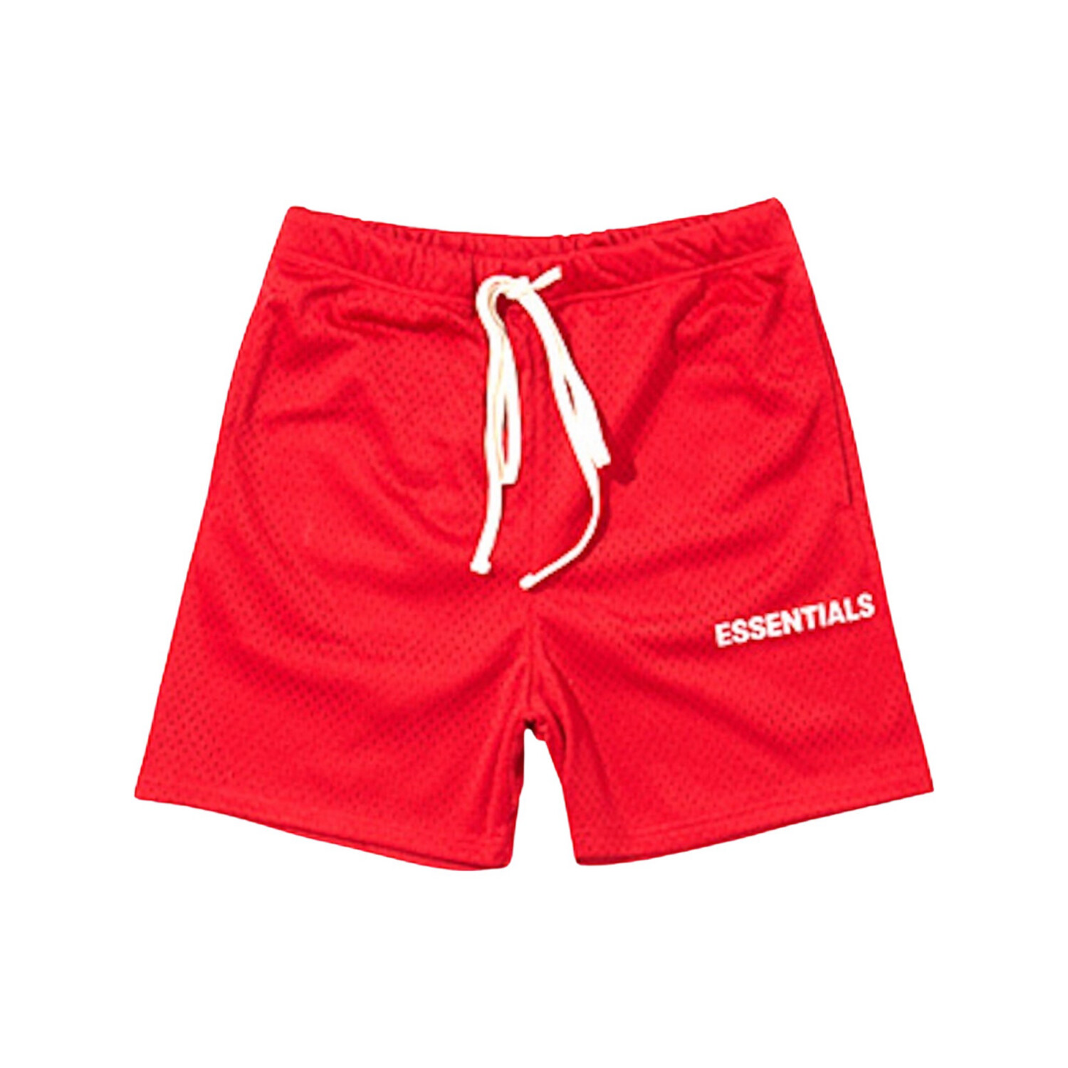 FOG Essentials Graphic Drawstring Mesh Shorts Red
