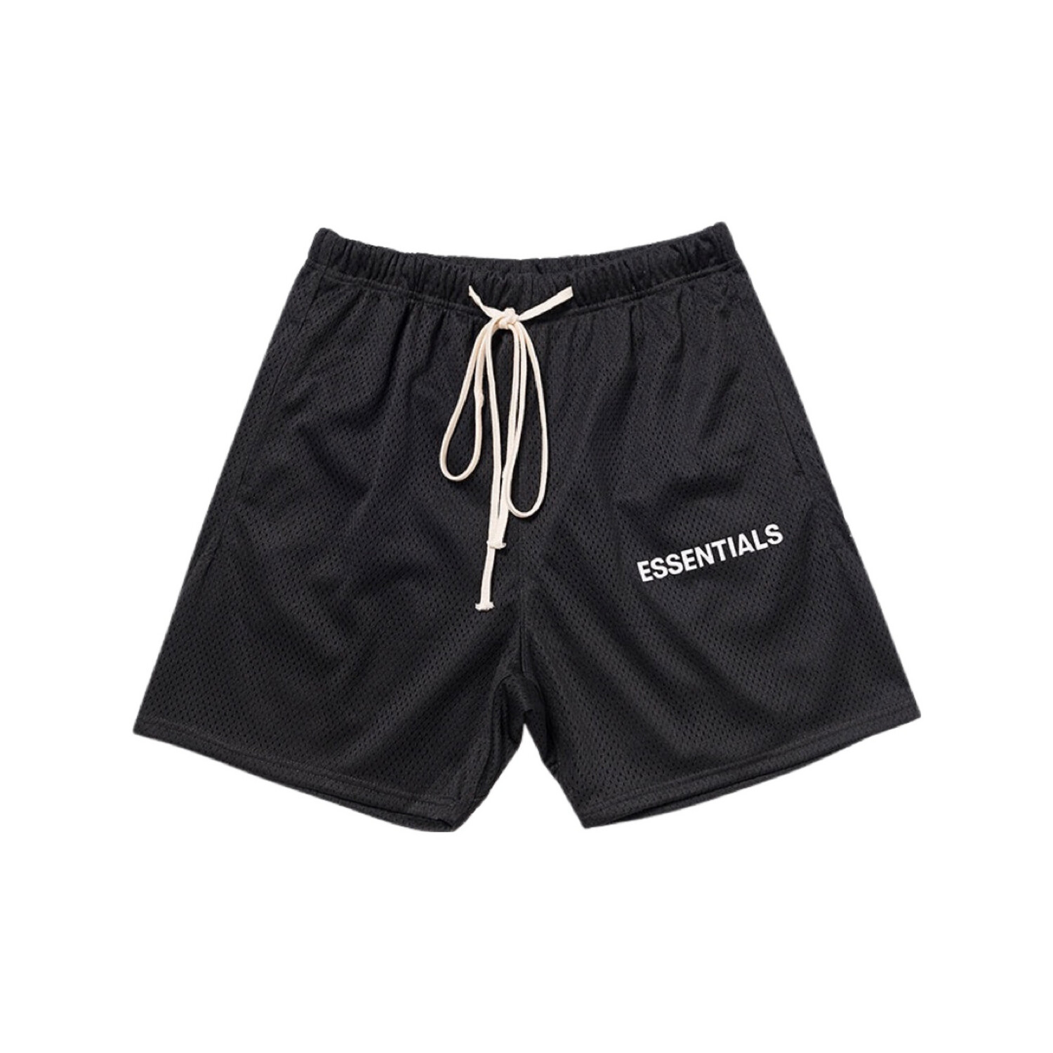 FOG Essentials Graphic Drawstring Mesh Shorts black