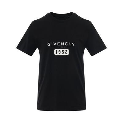GIVENCHY 1952 REVERSE LOGO TEE BLACK