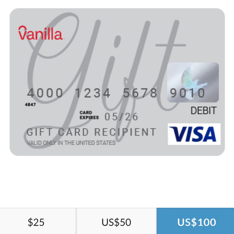 Visa Vanilla online Gift Card Visa Vanilla online Gift Card