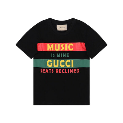 Gucci &#39;Music is Mine Gucci Seats Reclined&#39; print T-shirt Black