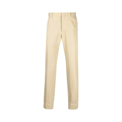 ERMENEGILDO ZEGNA PANTS WITH FRONT PLEATS Bege
