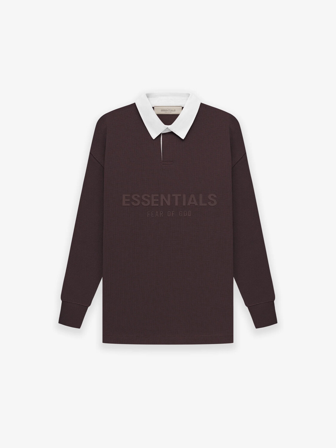 FOG ESSENTIALS Knit Cotton-Blend Polo Shirt Dark Plum