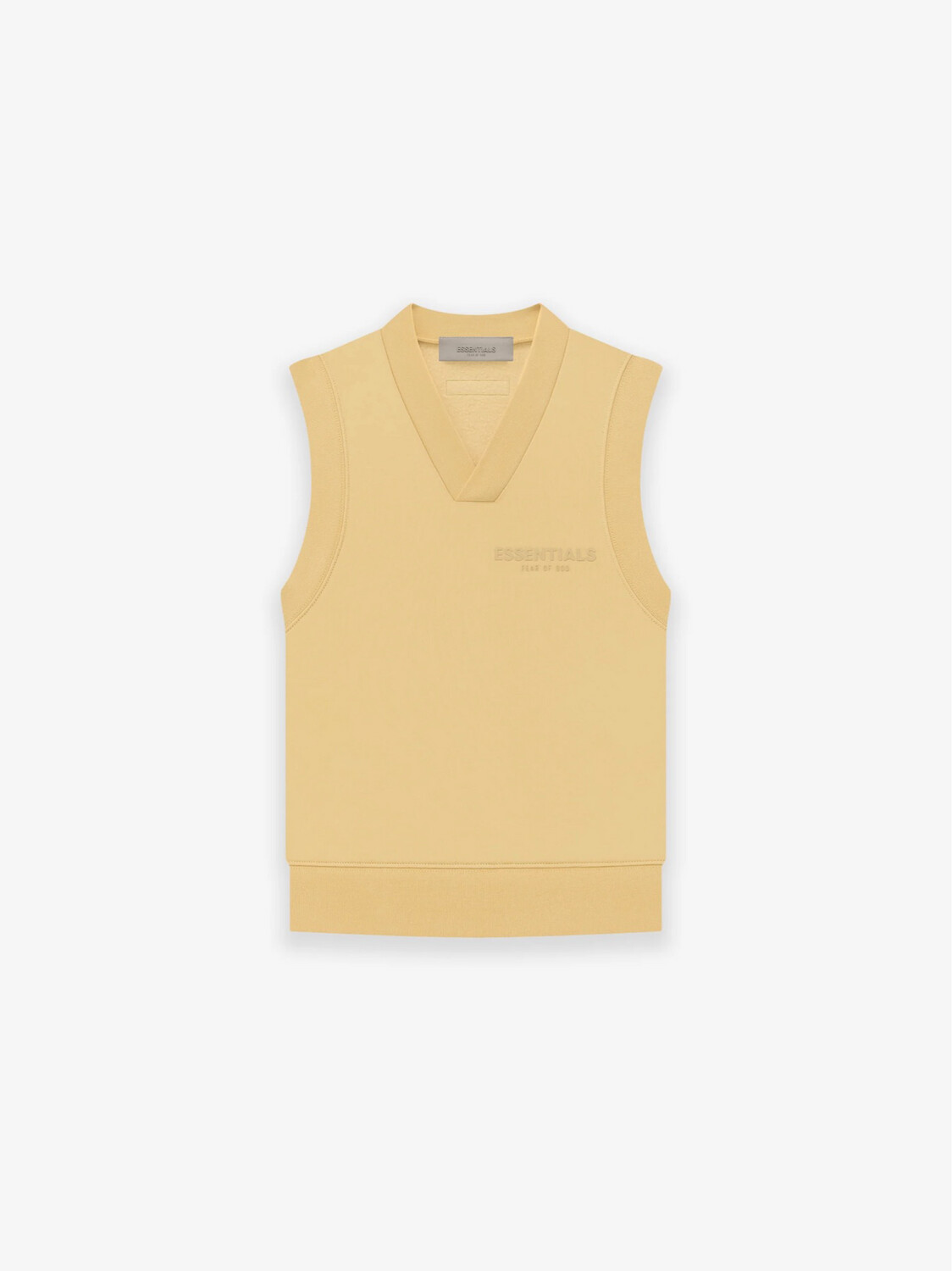 FEAR OF GOD ESSENTIALS PULLOVER V-NECK VEST YELLOW 