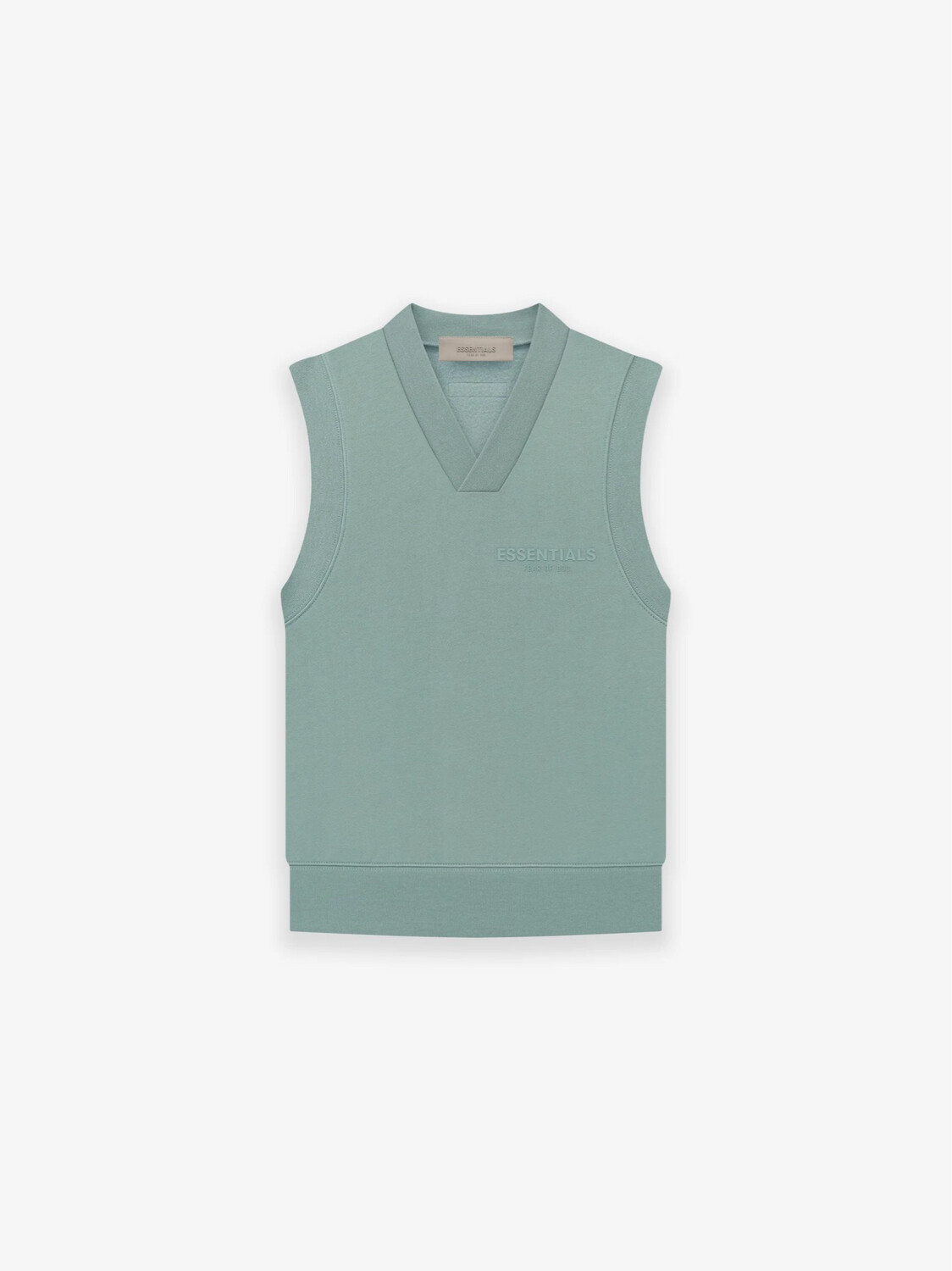 FEAR OF GOD ESSENTIALS PULLOVER V-NECK VEST SYCAMORE