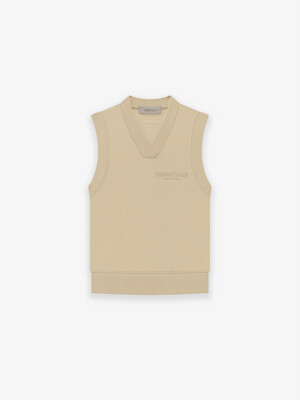 FEAR OF GOD ESSENTIALS PULLOVER V-NECK VEST BEIGE