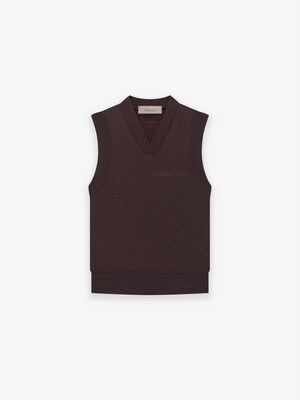 FEAR OF GOD ESSENTIALS PULLOVER V-NECK VEST PURPLE