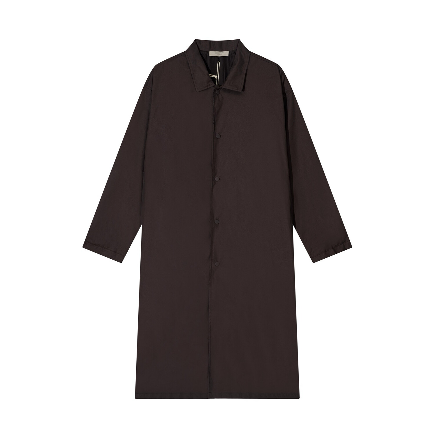 FOG ESSENTIALS Casaco longo de sarja tecida em Plum