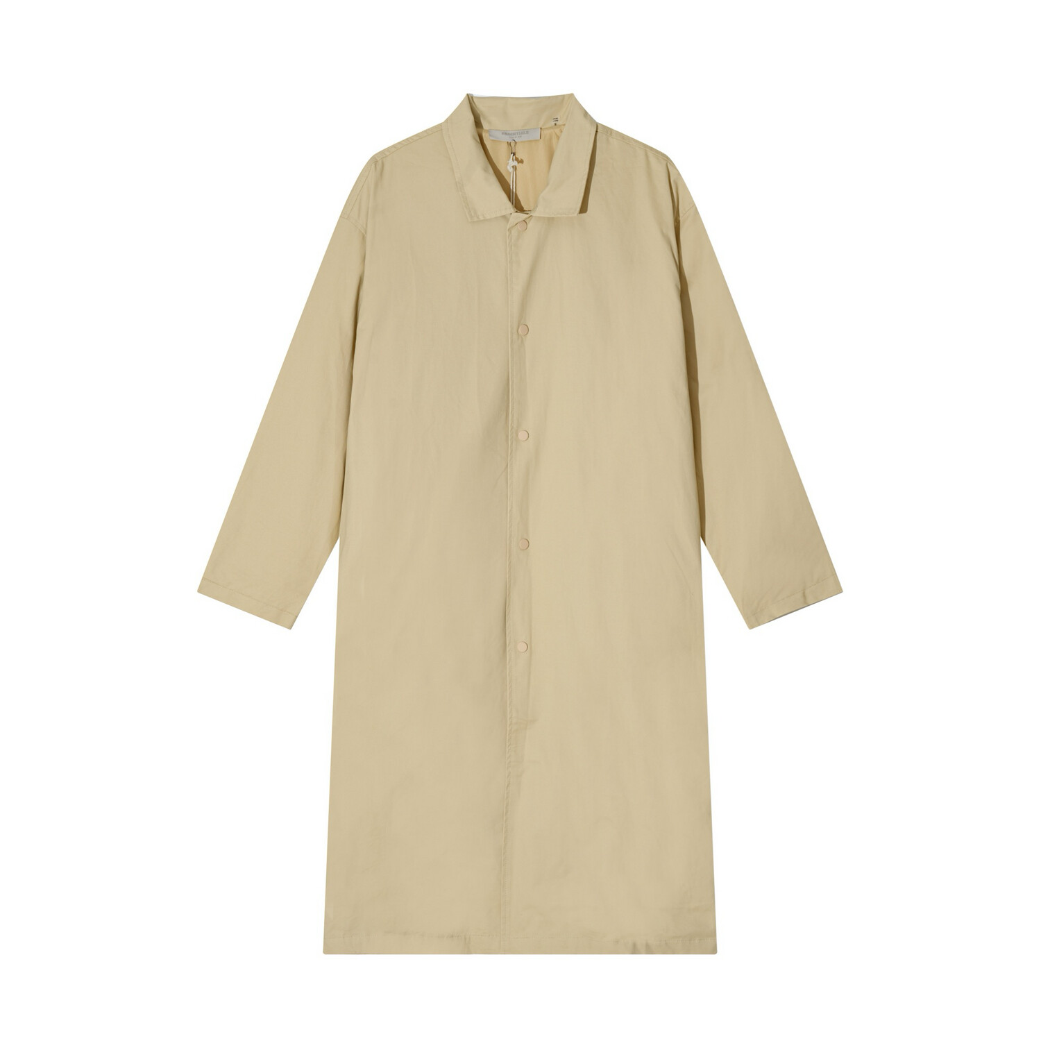 FOG ESSENTIALS Casaco longo de sarja tecida em Beige