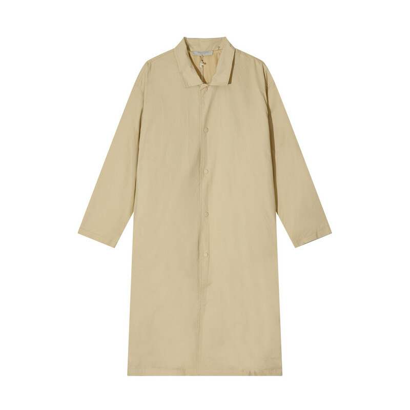 FOG ESSENTIALS Casaco longo de sarja tecida em Beige