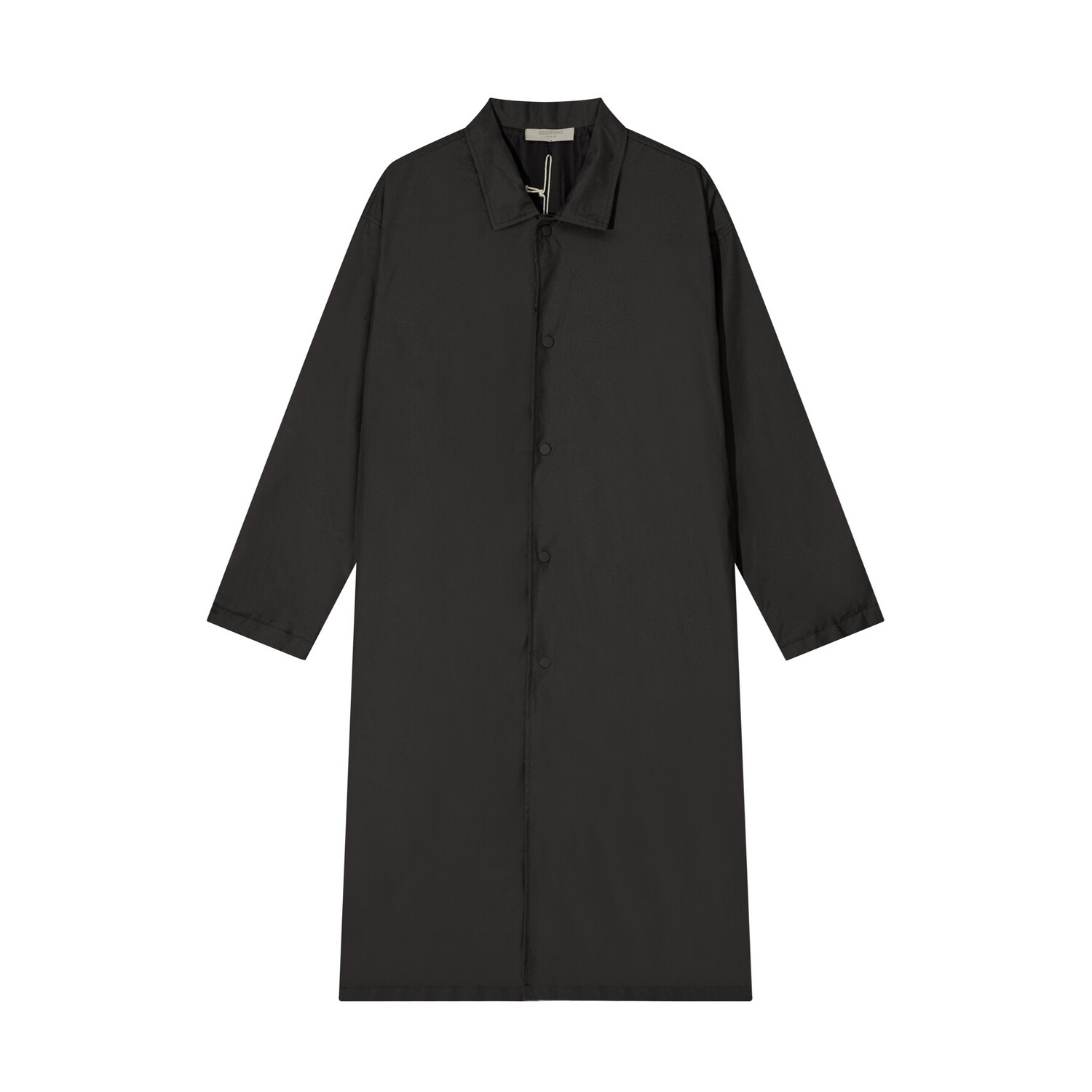 FOG ESSENTIALS Casaco longo de sarja tecida em Off-Black