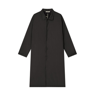 FOG ESSENTIALS Casaco longo de sarja tecida em Off-Black