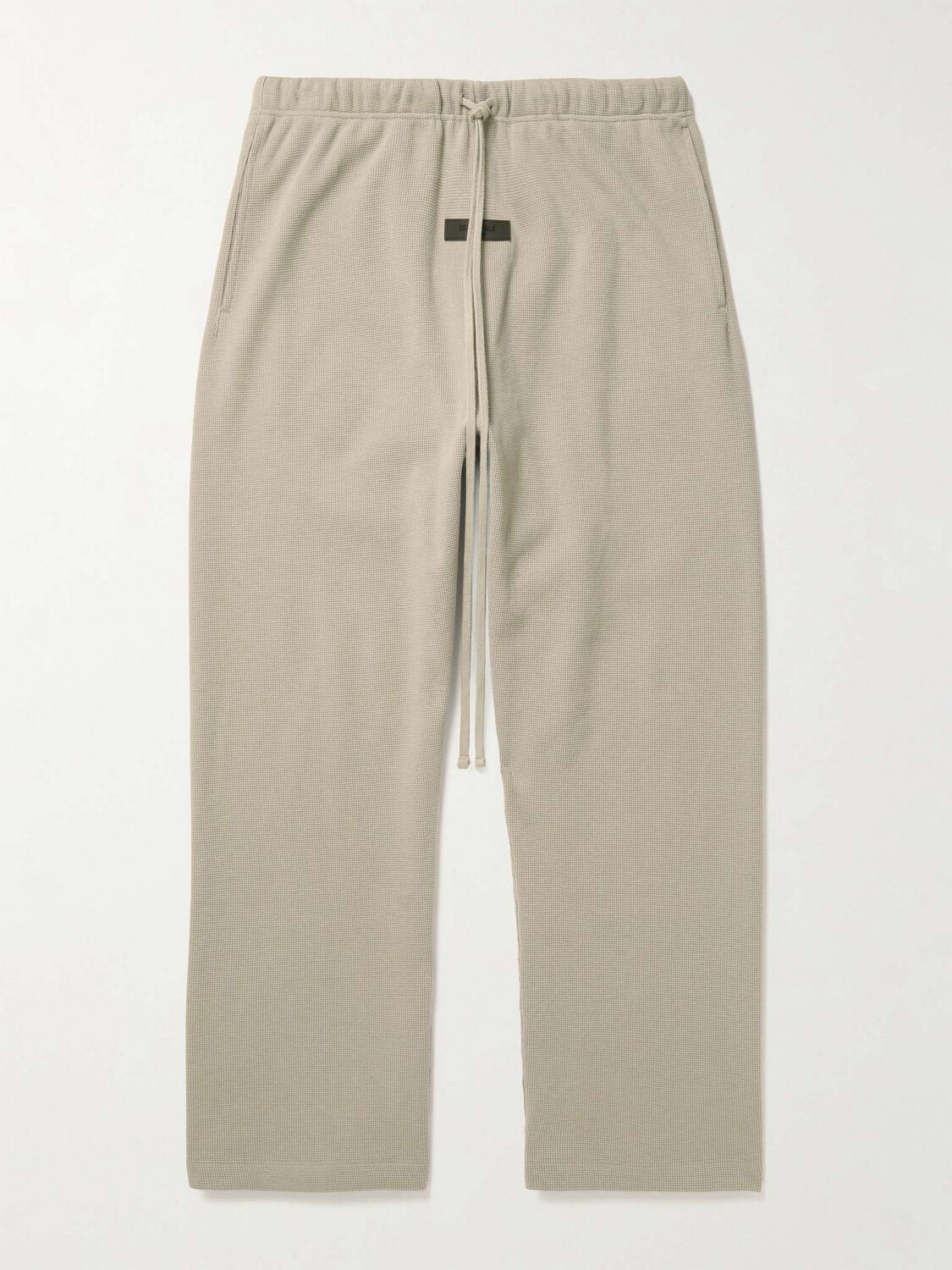 FOG ESSENTIALS Straight-Leg Waffle-Knit Sweatpants beige