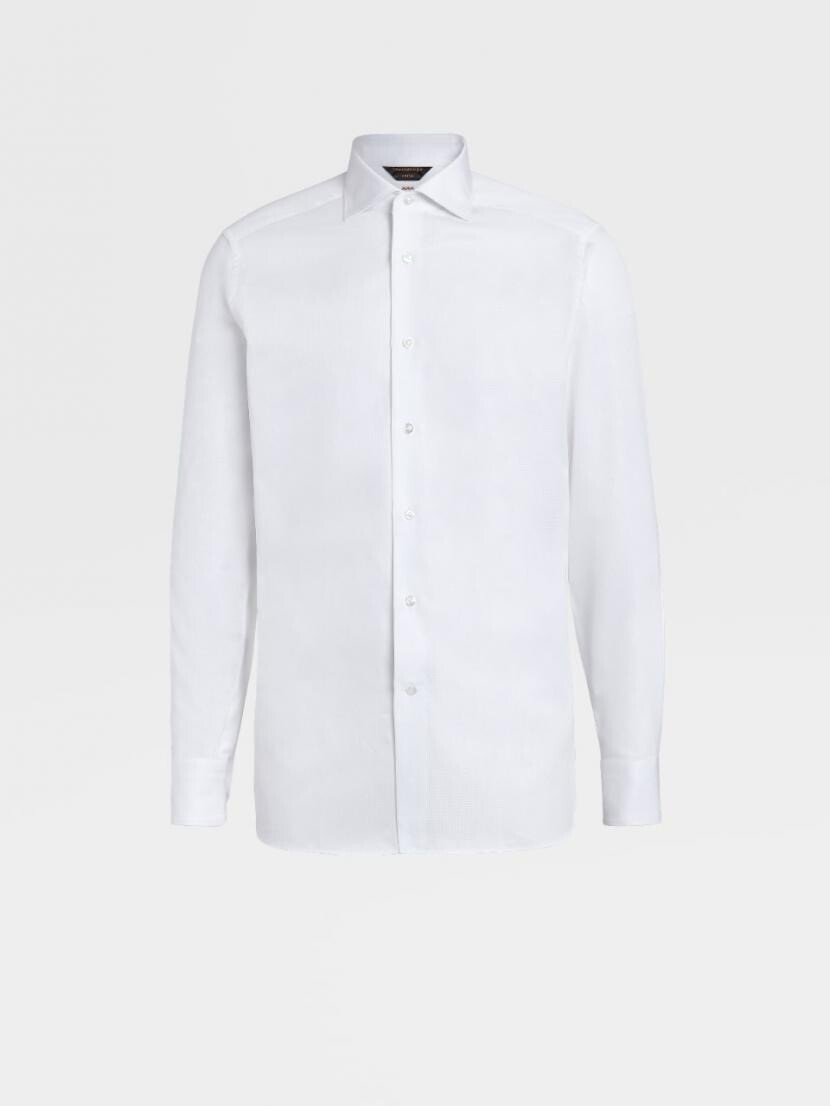 Zegna XXX Camisa Em Algodão Branco