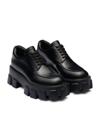 PRADA Monolith Lace-Up Loafers 55