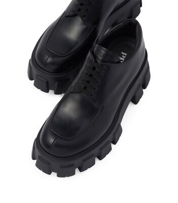 PRADA Monolith Lace-Up Loafers 55