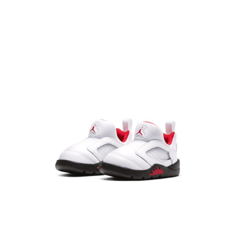 Air Jordan 5 Retro Little Flex white e red (TD) kids Air Jordan 5 Retro Little Flex white e red (TD) kids