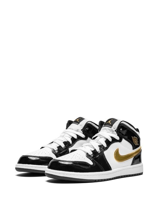 Air Jordan 1 MID SE (PS) black/gold kids