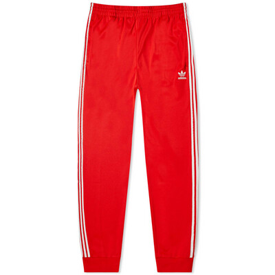 ADIDAS SUPERSTAR TRACK PANT Red &amp; White