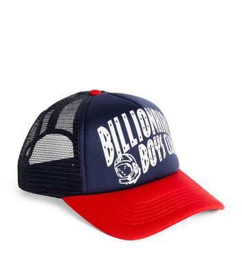 Billionaire Boys Club Arch Trucker Cap in Blue &amp; Red