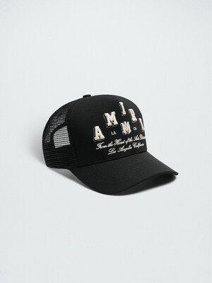 AMIRI AMIRI VARSITY TRUCKER HAT BLACK