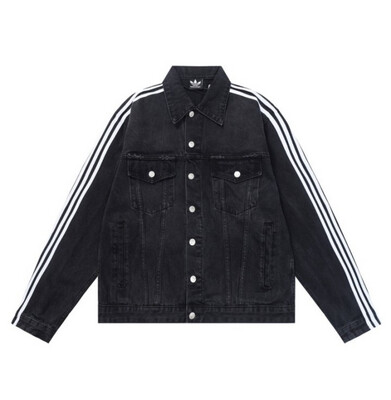 Balenciaga x Adidas denim Jacket Black 
