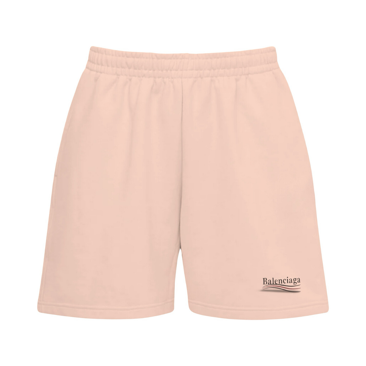 BALENCIAGA POLITICAL CAMPAIGN SWEAT SHORT BEIGE 