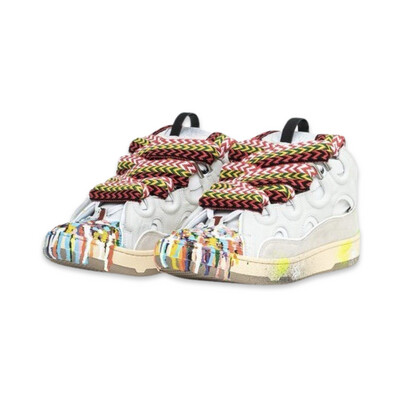 Lanvin Gallery Dept. x Lanvin Painted Leather Curb Sneakers